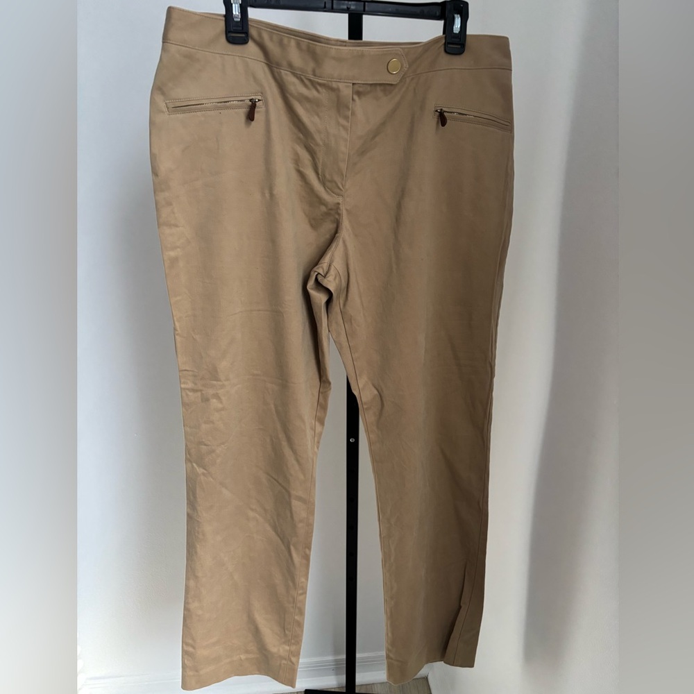 Talbots Khaki Chinos with zipper pockets